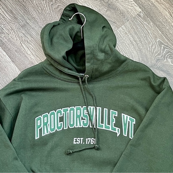 R Sport Proctorsville VT Singleton’s Store Hunter Green Hoodie, Est. Men’s L - Picture 4 of 14